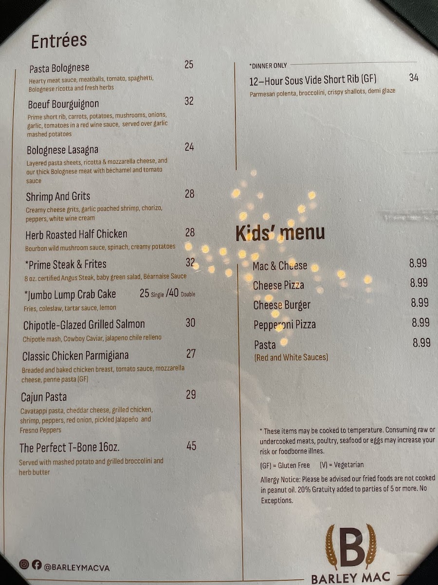 Barley Mac Menu - Image 3